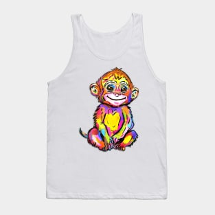 Monkey colorful Tank Top